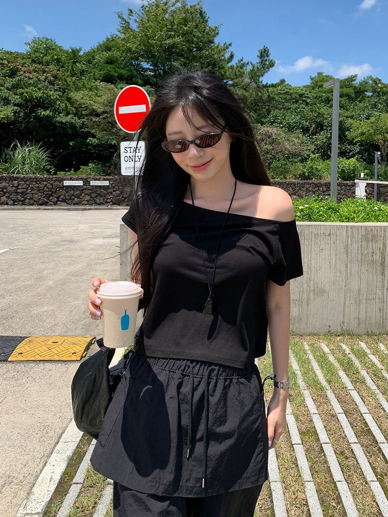 [MADE] Kaen Nylon Layered Skirt Banding Pants