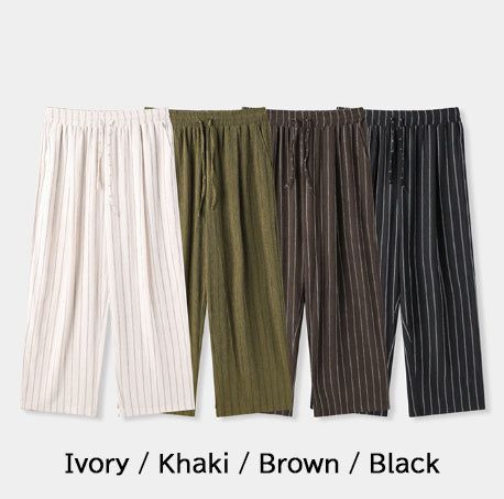 Bonnell Crinkle Stripe Wide Pants