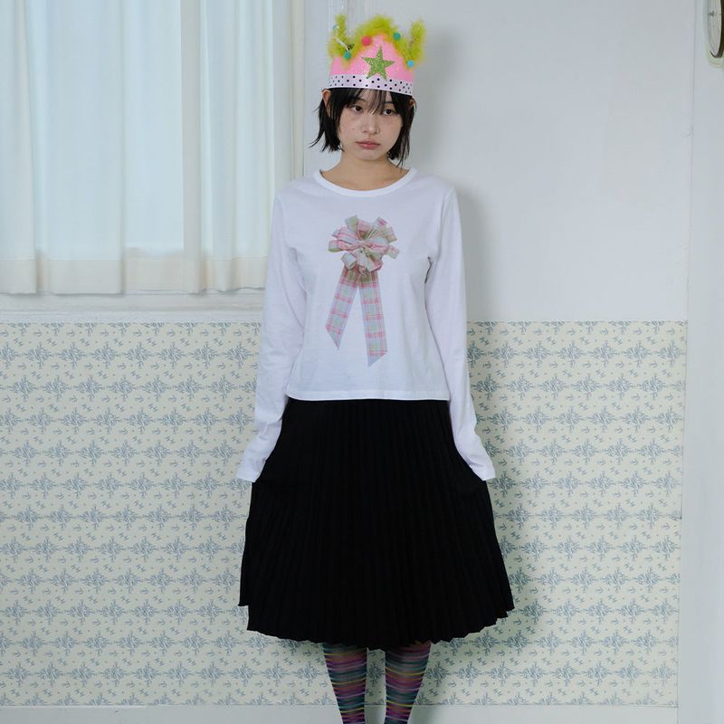 DOUBLE MOOD WRAP PLEATED SKIRT