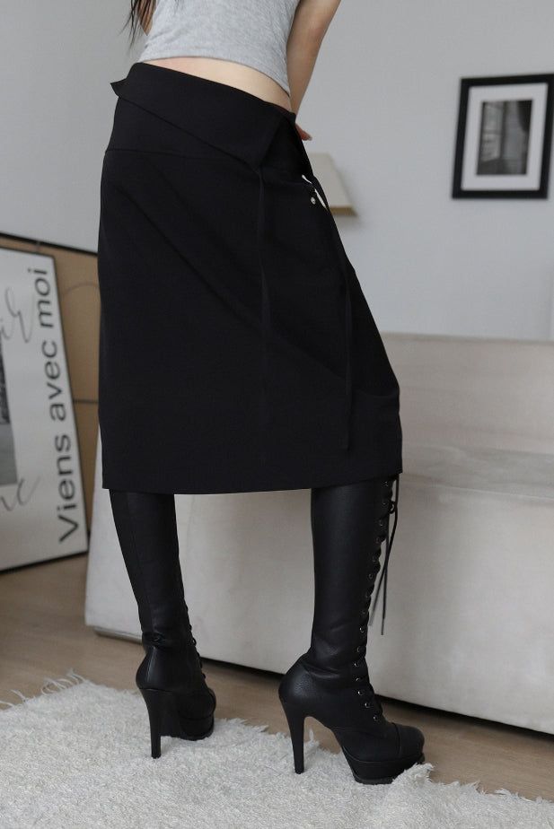 Hats Line Midi Skirt