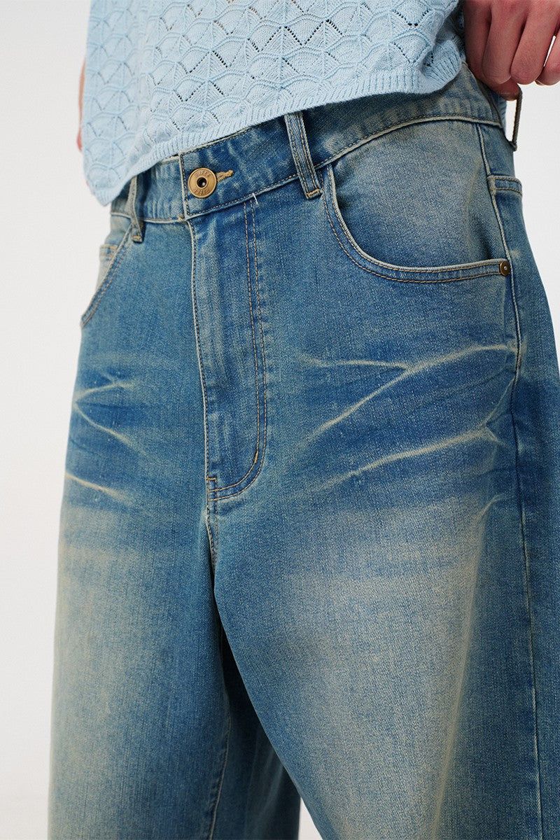 Washed Wide Leg Jeans