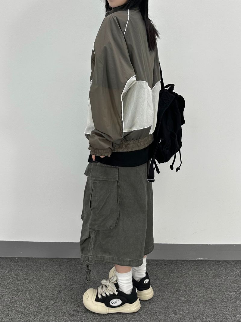 strap cargo bermuda pants