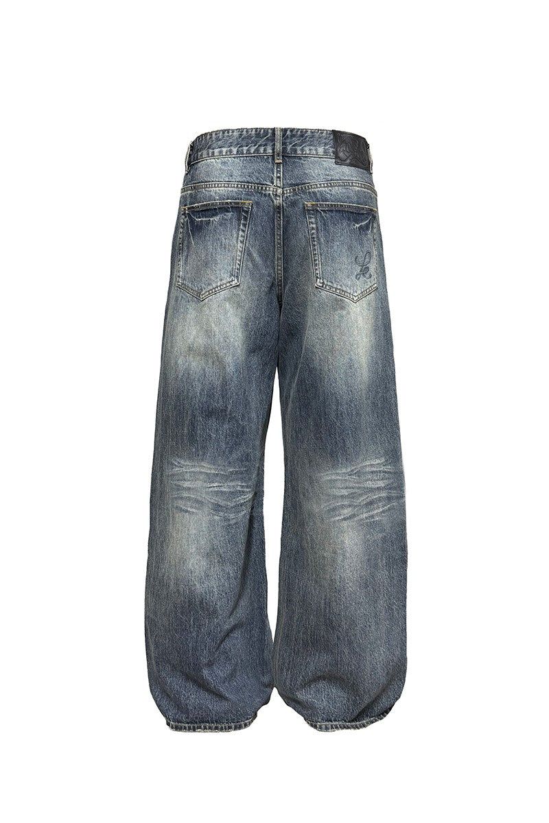 Washed Straight Leg Jeans