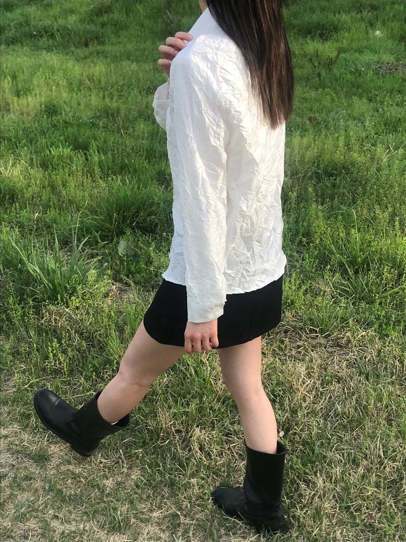 Crumpled 2-way jacket shirt