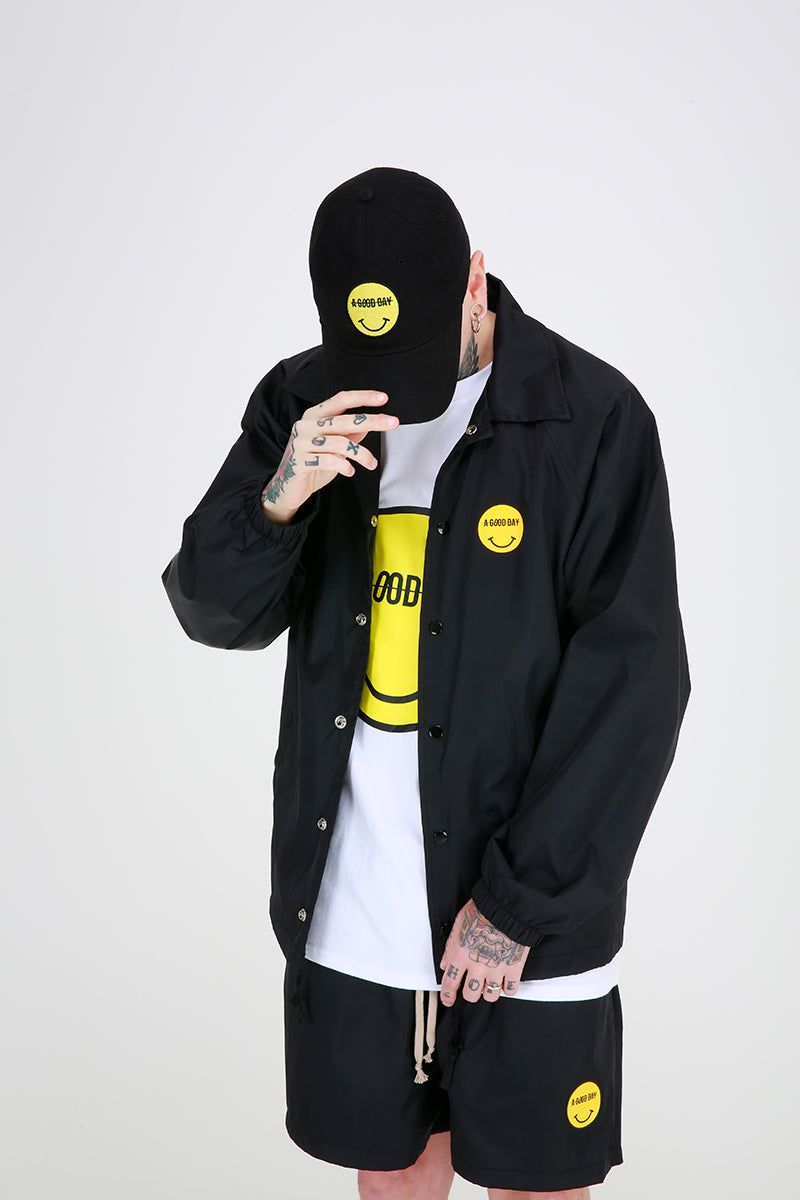 SMILE COACH JACKET (BLACK)