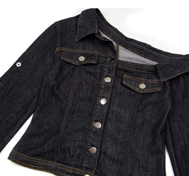 Elodie Asymmetric Denim Jacket