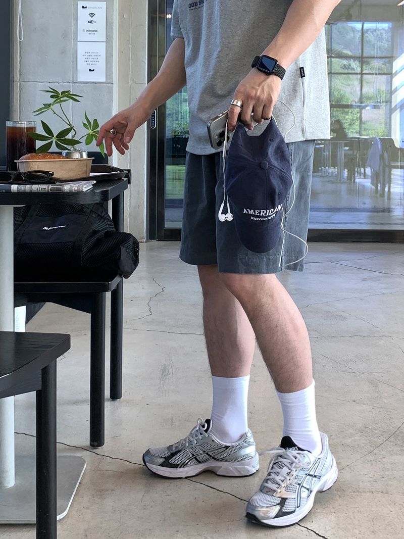 Look Stubbo Pigment Pintuck Back Banding Cotton Shorts