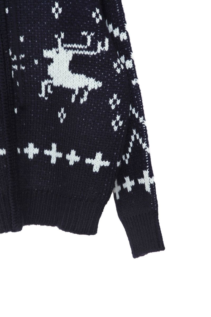 Nordic Knit Hood Zip-Up