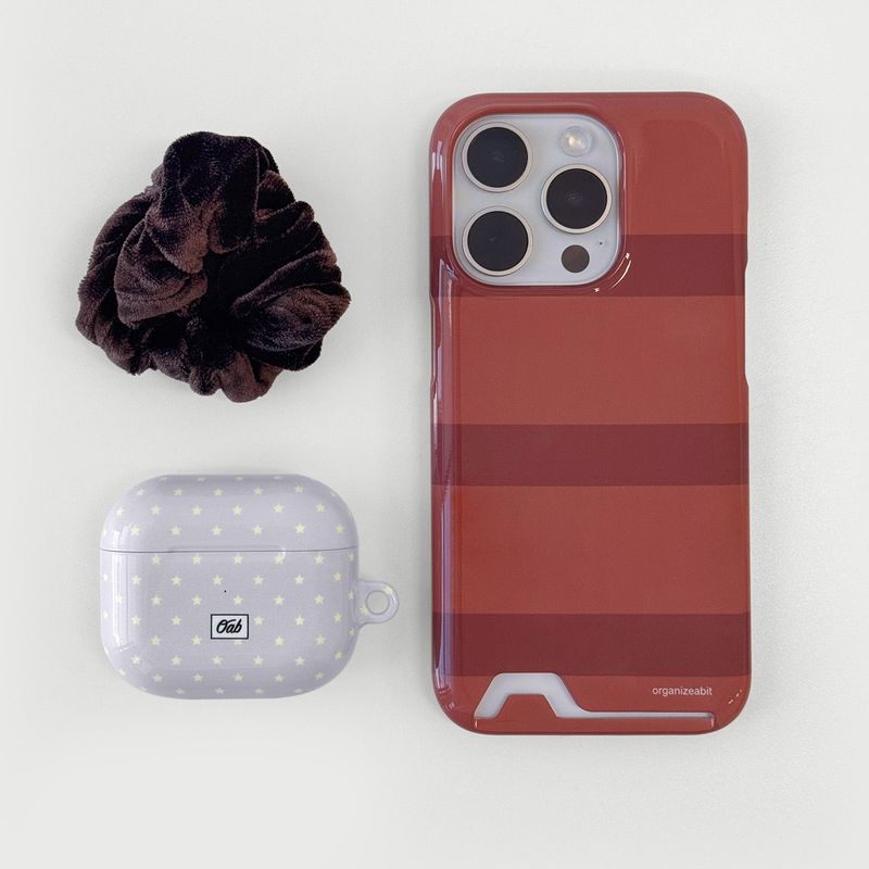 oab milky airpods case (gray)