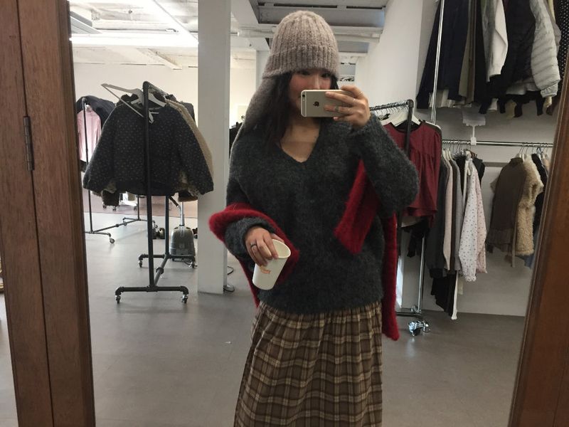 [MD Pick]Wool-Touch Brush V-Neck Knit (4 Colors)