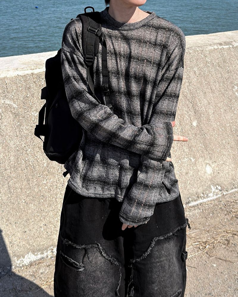 Ruin See-Through Stripe Knit