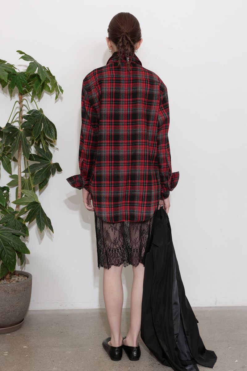 SOFT FLANNEL TIE SHIRT_RED
