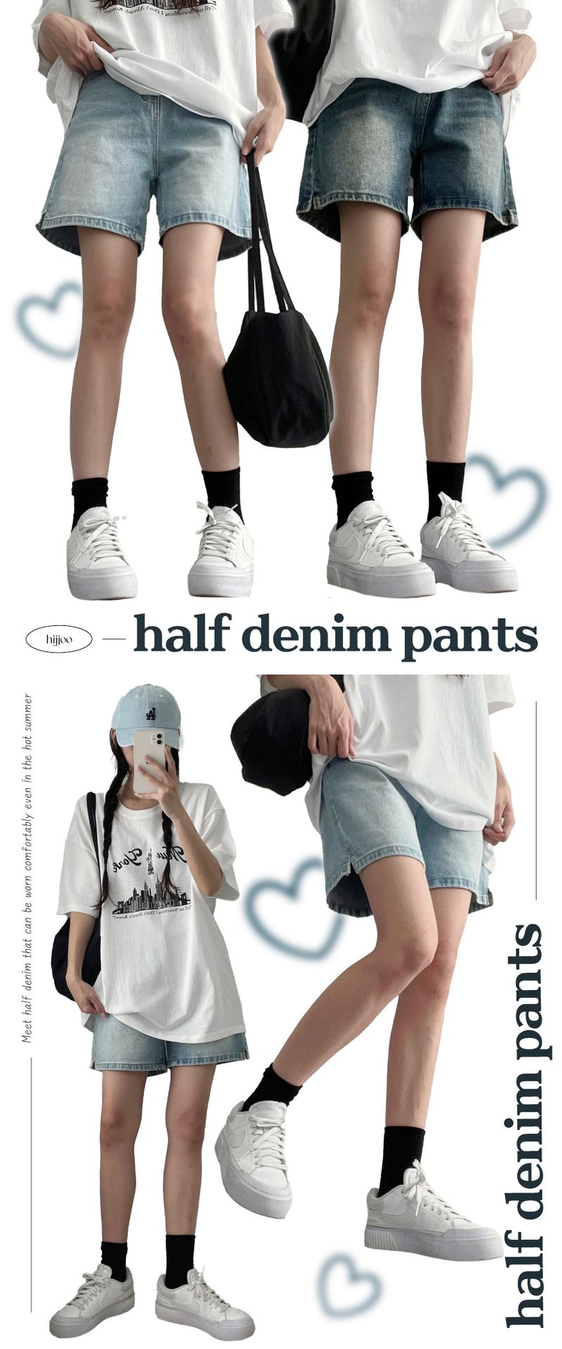 Bonlen Washed Denim Shorts