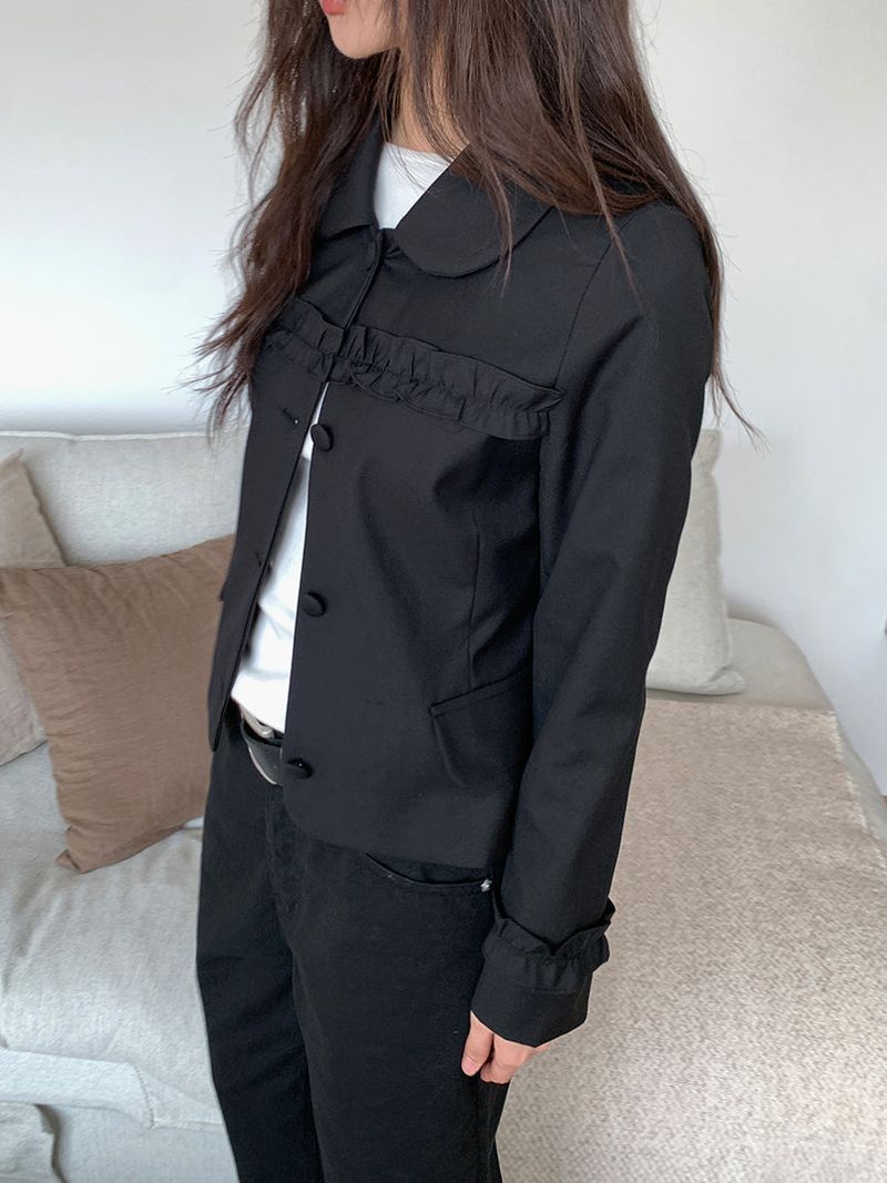 ROUND COLLAR FRILL JACKET (2C)