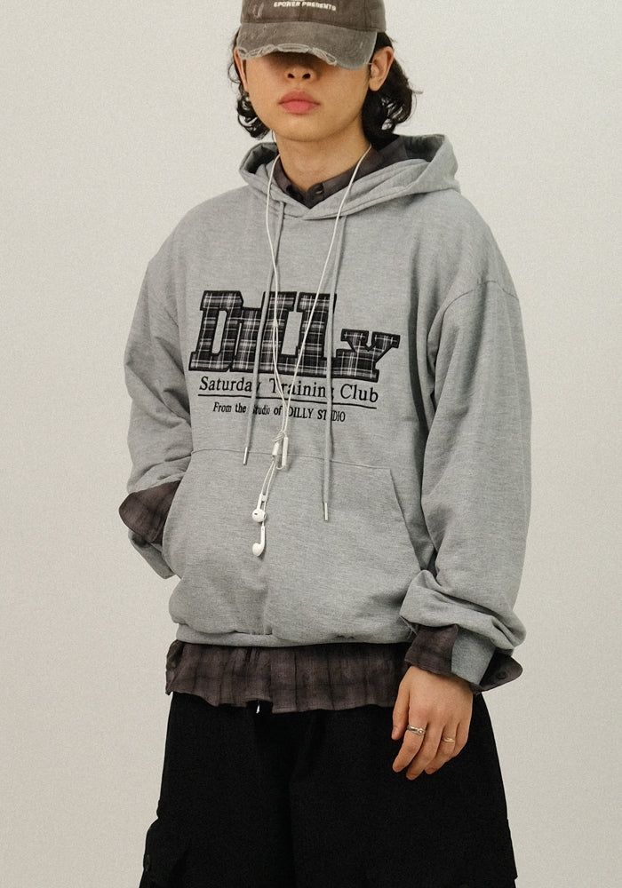 SEMIKAJI（セミカジ）の「LILY Check Patch Hoody T-shirt（Tops）」