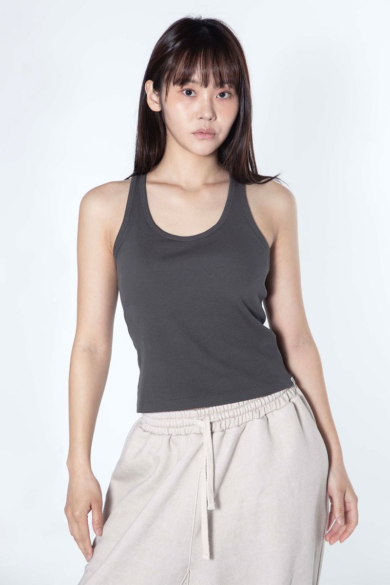 Soft Rib Tank Top (Dark gray)