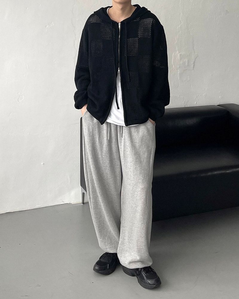 Noir Two-Way Hood Zip-Up (4 colors)
