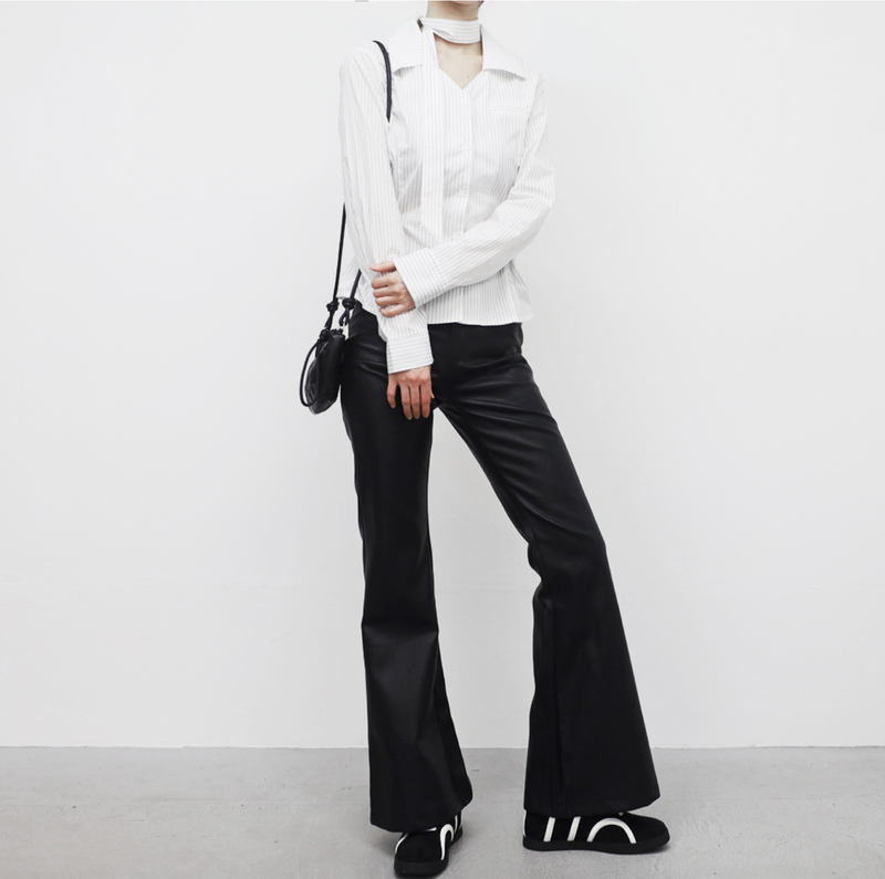 NONCODE（ノンコード）の「J.B. Fake Leather Bootcut Pants（Pants）」
