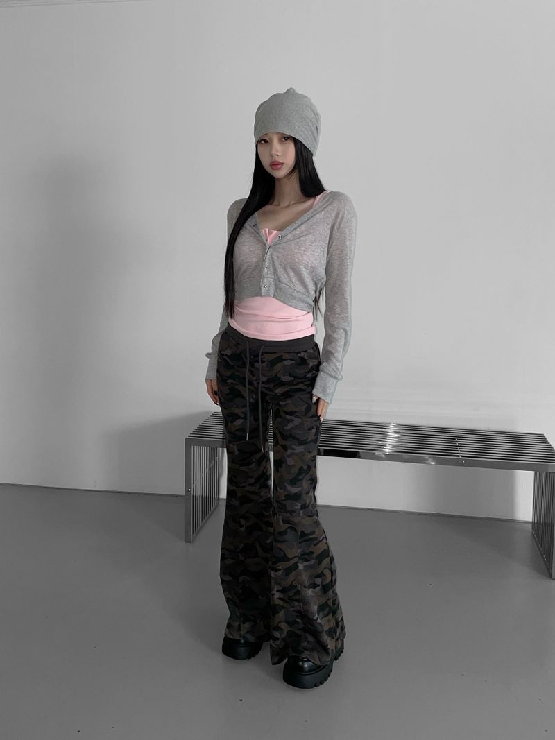 serch shirring camo bootscut pt