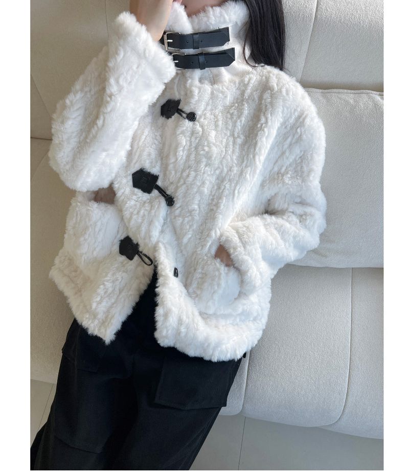Coco Duffle High-Neck Short Fur Jacket