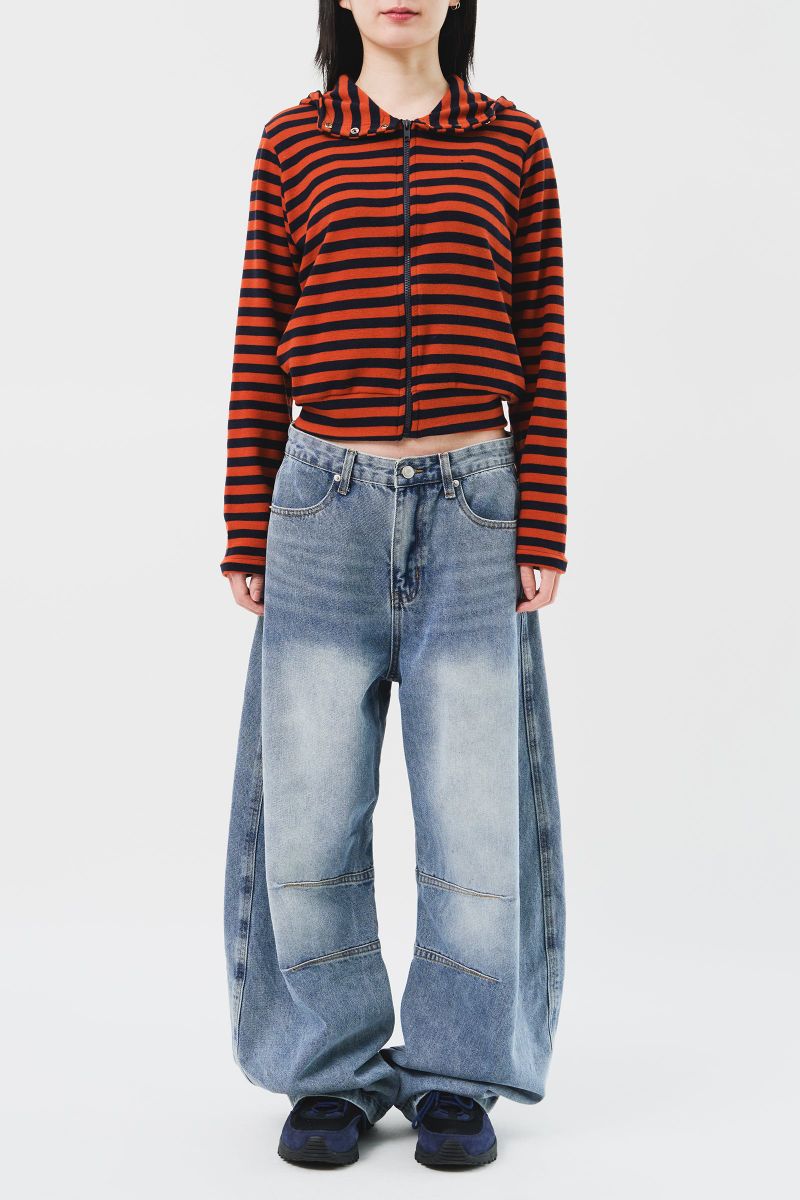 (W) Moor Striped Hooded Jacket (3color)