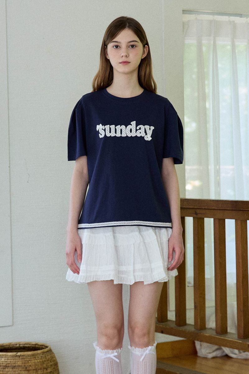 LACE LETTERING TS (2 COLORS)