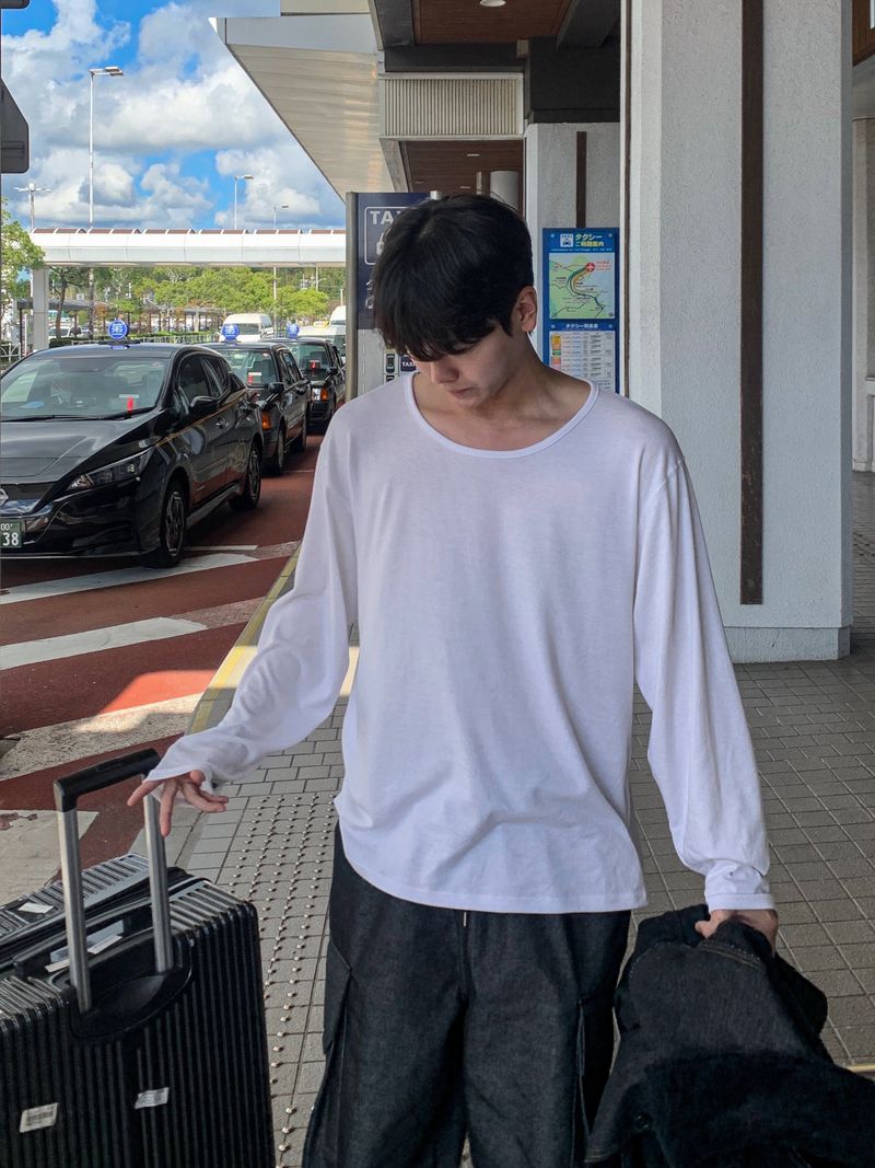 Maison Boat Neck Long Sleeve Tee