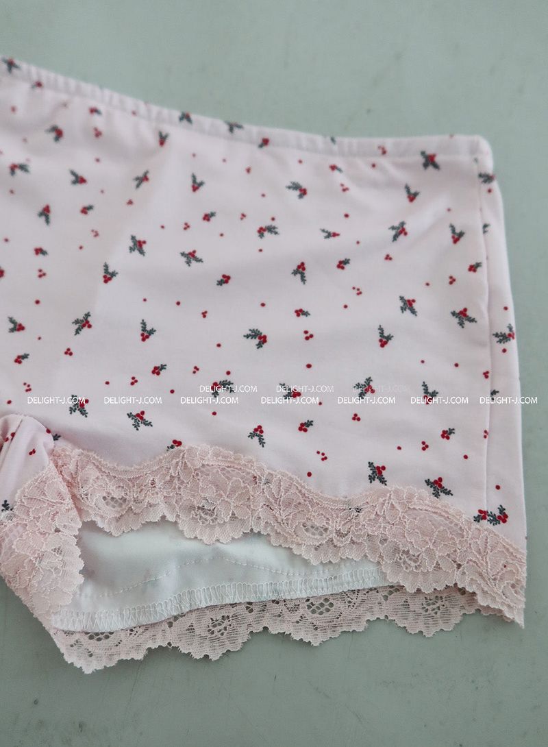 Flower Lace Sleeveless & Shorts Two-piece Set