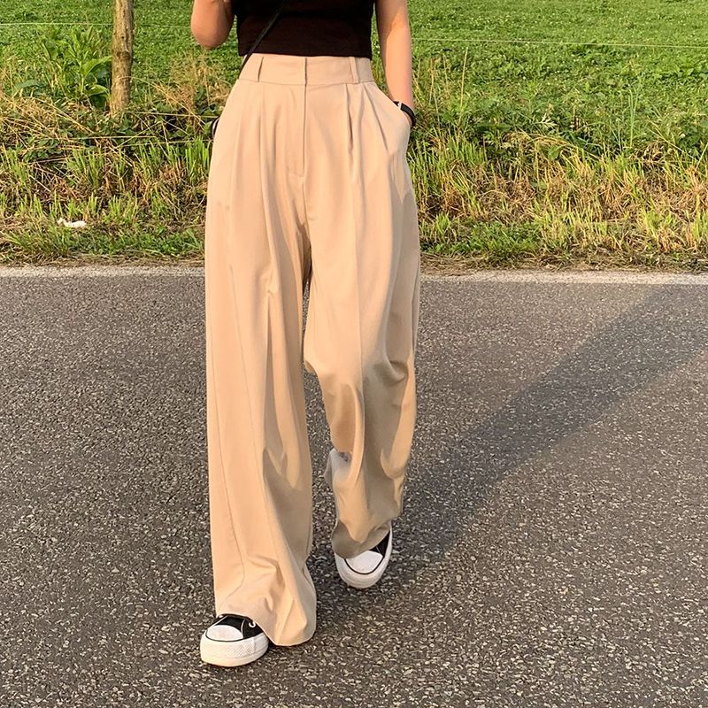 [Bellide made / Short, Long] Summer version two-pintuck wide slacks