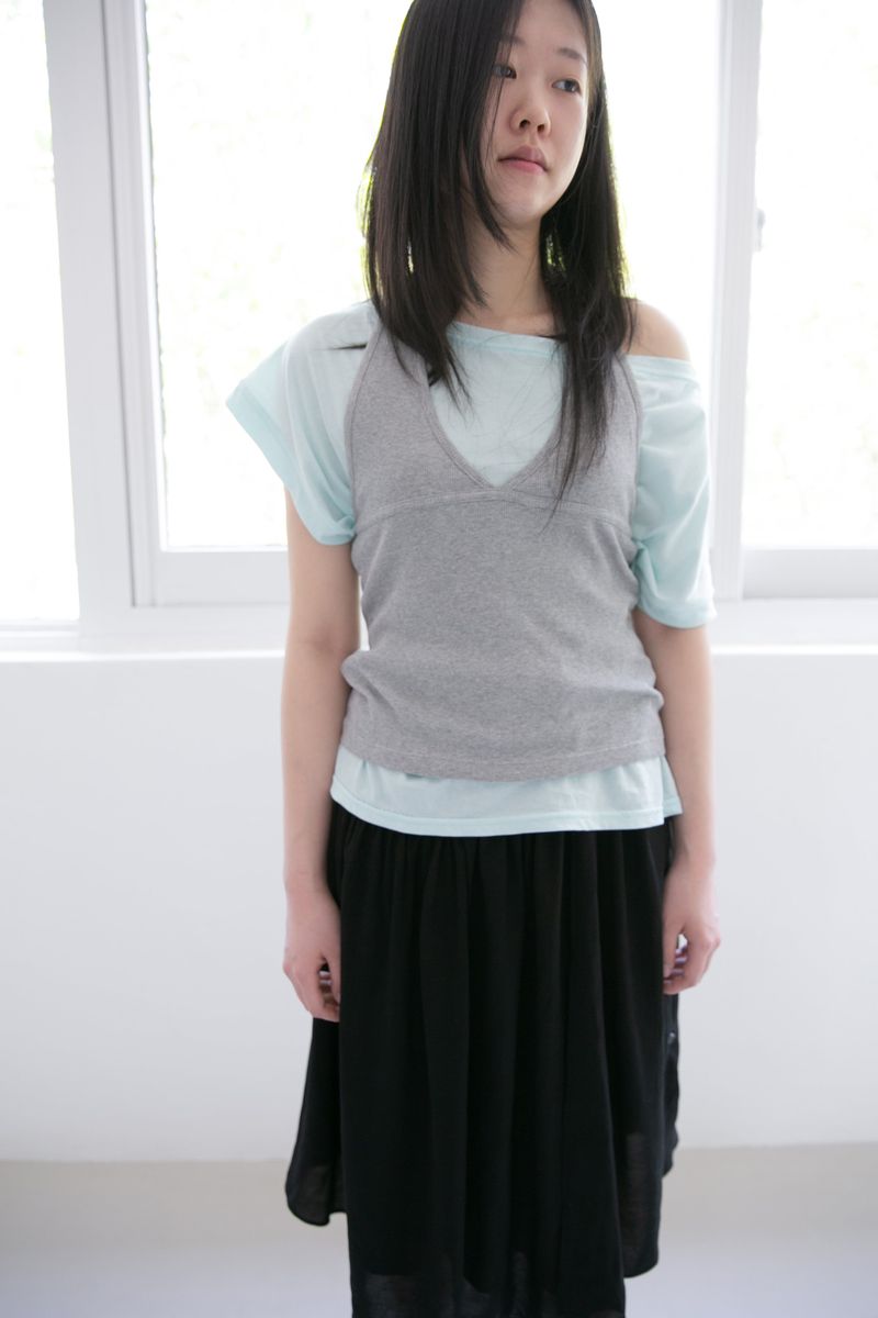 backless halterneck sleeveless top(5colors)