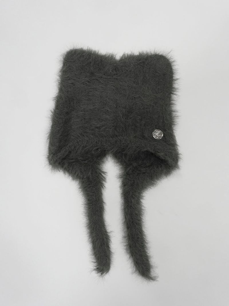 CAT FUR EARFLAP BEANIE - 4COLOR