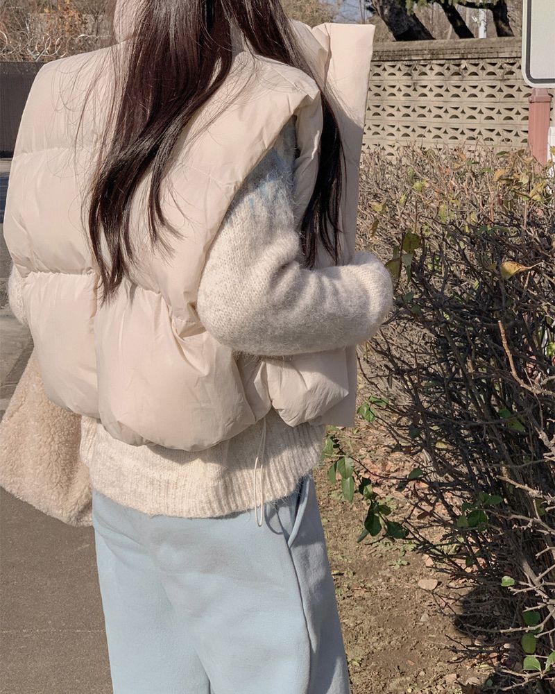 Crop padded vest