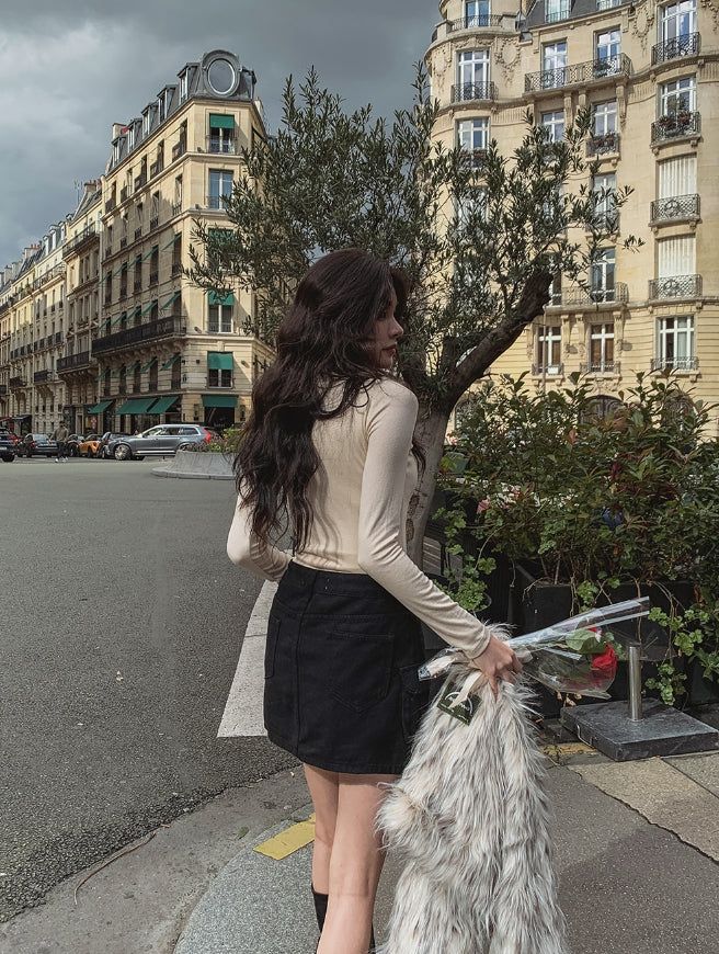 Phase washing cargo mini skirt