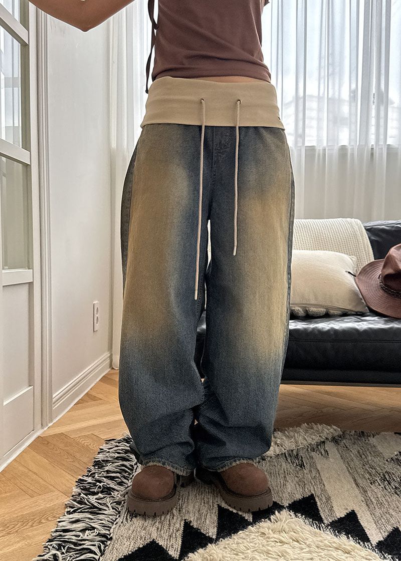 RIB FOLDING VINTAGE DENIM