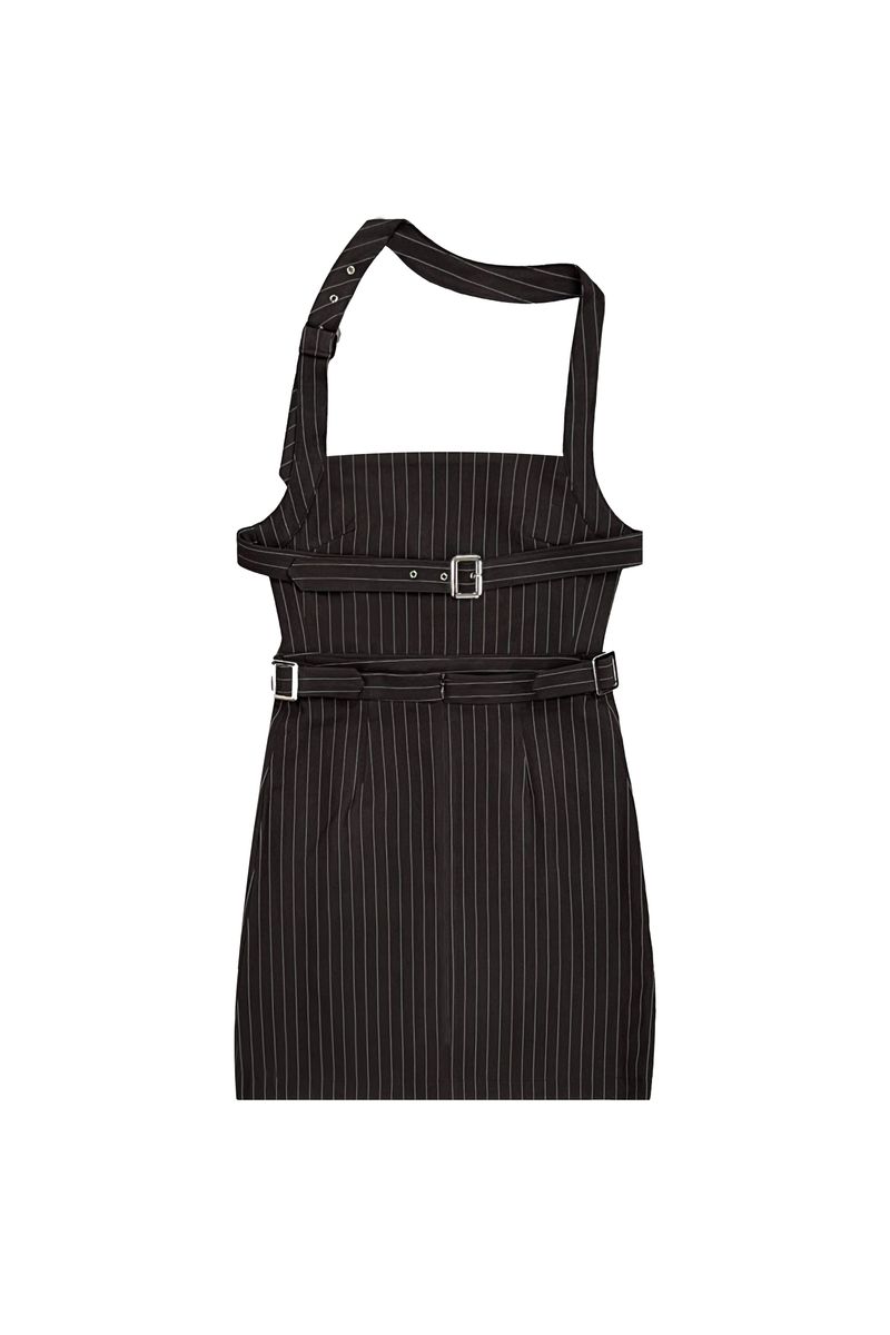 MEOW CROP MINI DRESS / BROWN