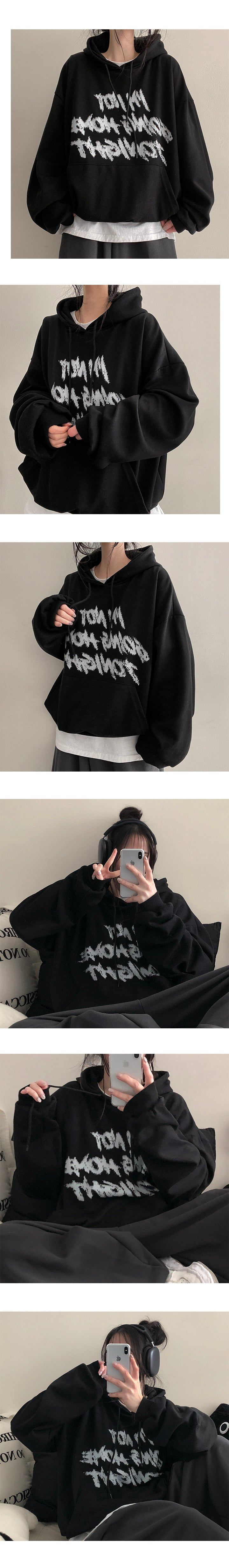 Vaj Lettering Over Hoodie