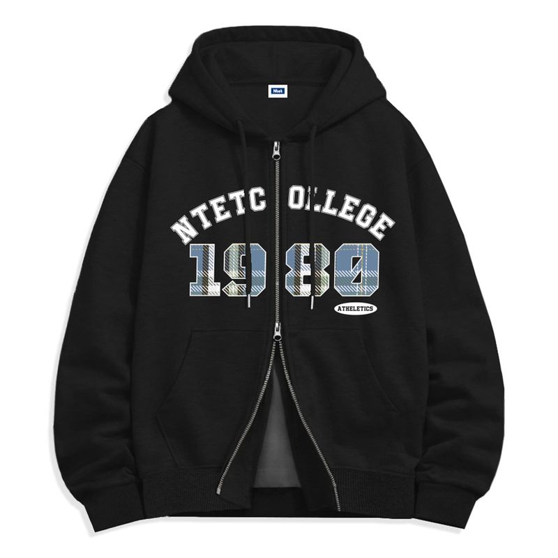 1980 check 2-way zip-up (4color)