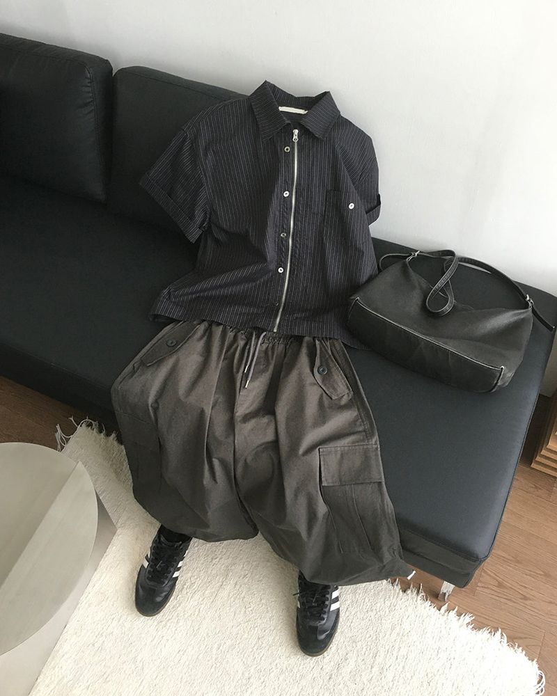 Join Roll-Up Short Sleeve Shirt Zip-Up