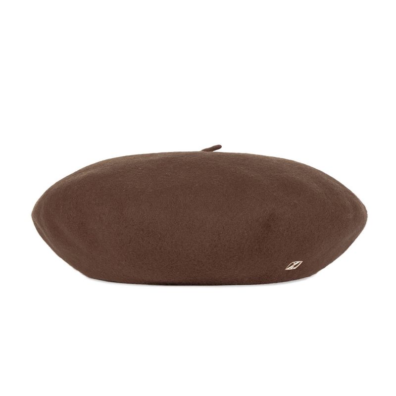 VA Square Stud Wool Beret / Brown