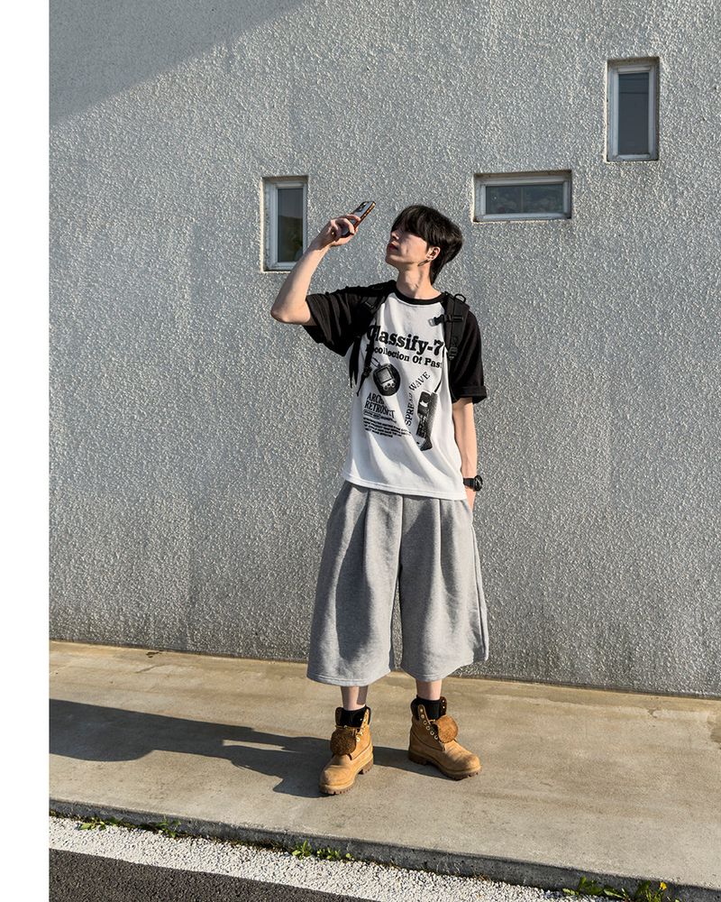 Bant Heavy Sweat Four-Tuck Bermuda Pants