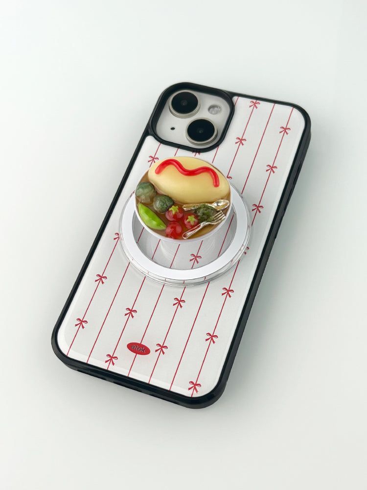 Strip Ribbon Magsafe Glass Bumper Case