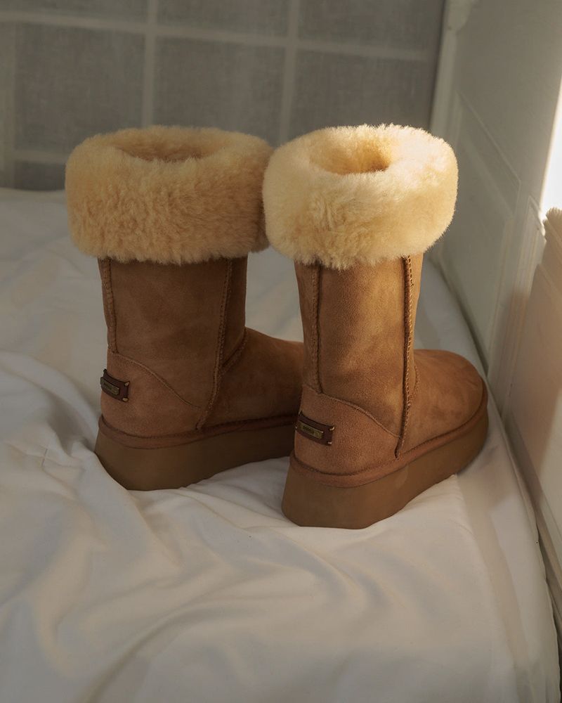 [ORIGINAL] After Platform Long Mouton Boots