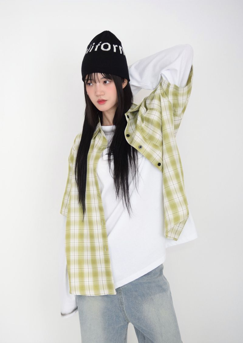privatelookbook（プライベートルックブック）の「(UNISEX)Serene Oversized Check Shirt（Tops）」