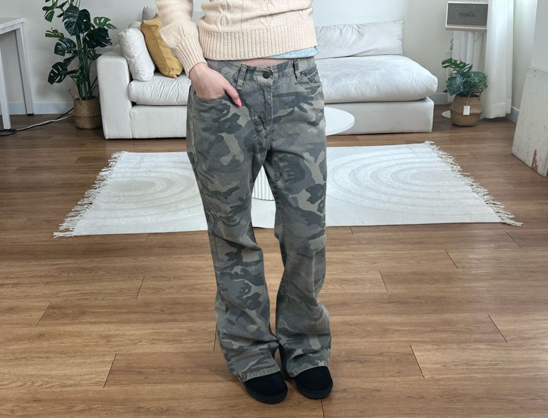 camo boots cut pants