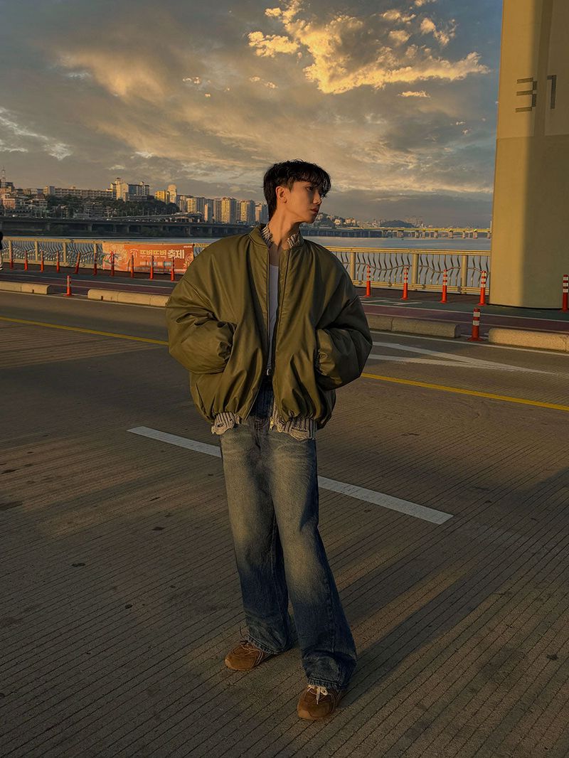 2 Low Leather Bomber MA-1 Jumper (2color)