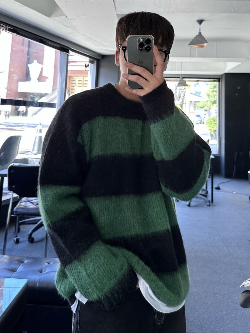 cander loosefit strip knit