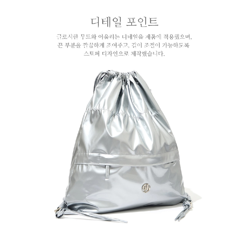 GLOSSY STRING BACK PACK_WHITE