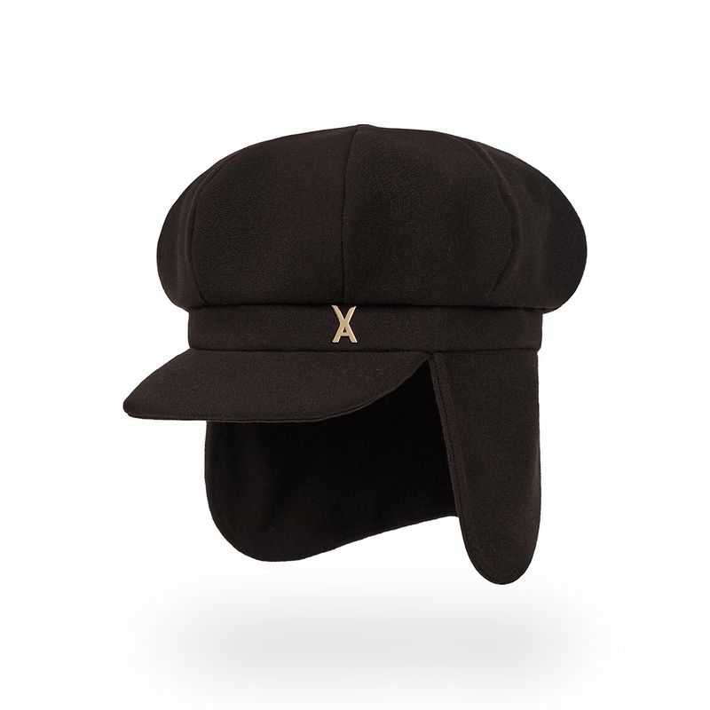 VA Stud Fly Newsboy Cap / Brown