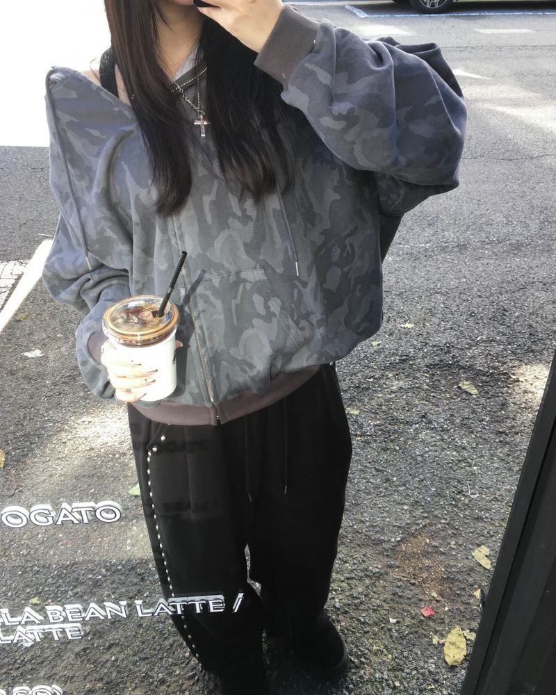 Camo heart hood jumper