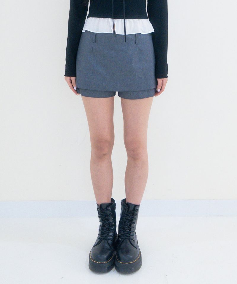 Not your rose（ノットユアローズ）の「Moa skirt pants (Gray)（Pants）」